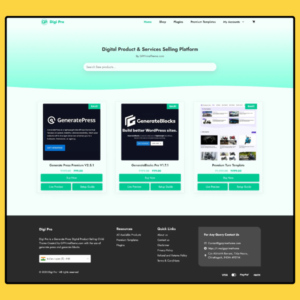 Digital Product Selling Template For Generatepress